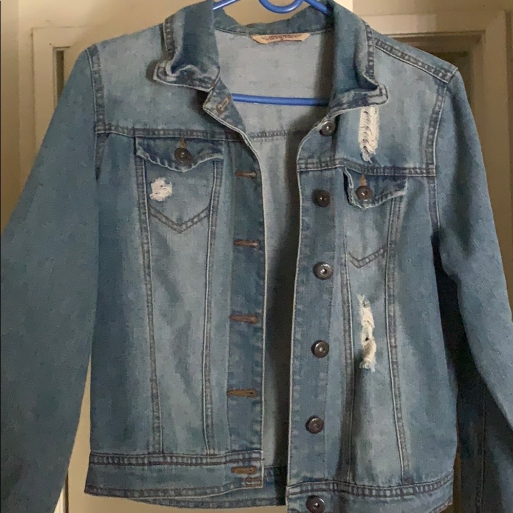 Distressed Denim Jacket